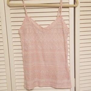 American Eagle pink and silver tank.sz medium